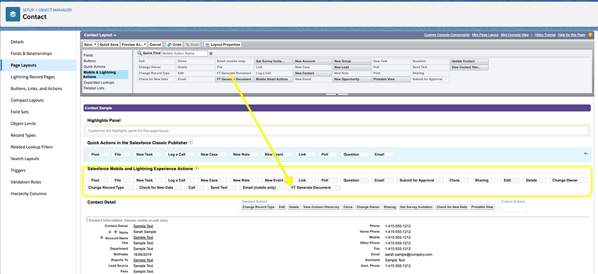 Salesforce Mobile And Lightning Experience Actions